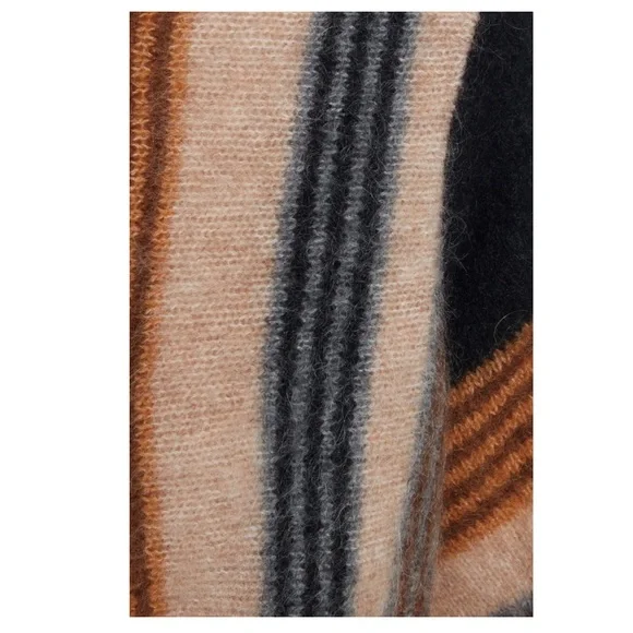 NWT ANTIK BATIK Moya belted brushed intarsia mohair-blend cardigan - Picture 6 of 13